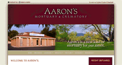 Desktop Screenshot of aaronsmortuary.com